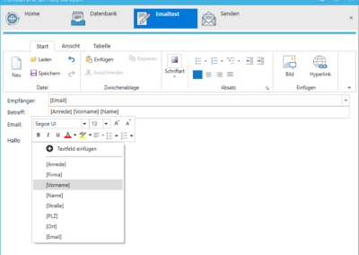Verwenden von Excel zur Erstellung einer Massen-Mail-Liste
