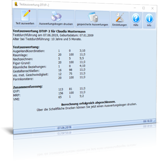 Testauswertung DTVP-2 Testauswertung DTVP-2